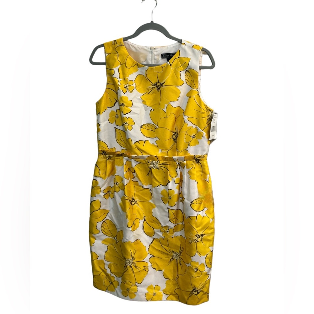 NWT Jessica Howard Sleeveless Yellow Floral Dress